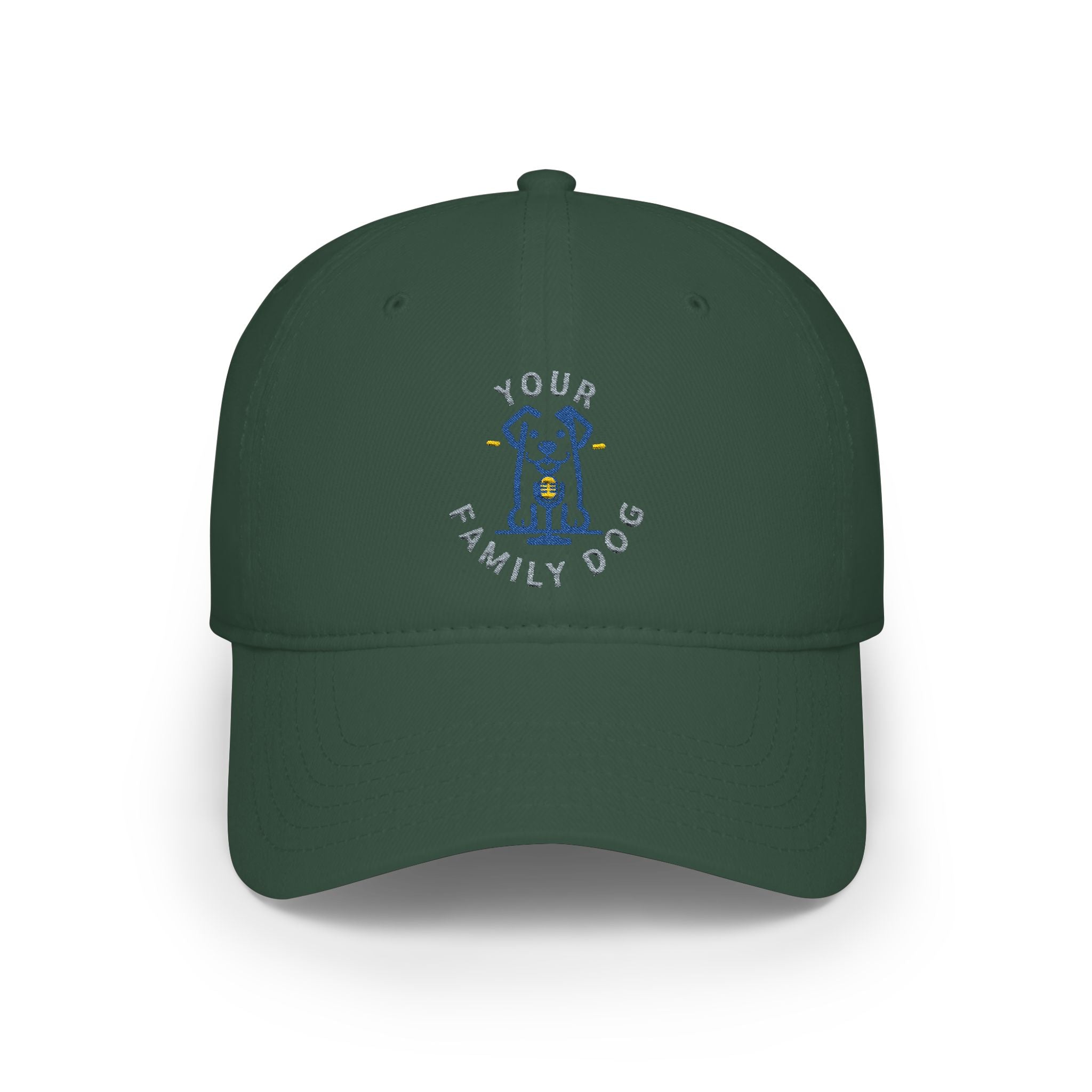 Dog Lover Embroidered Low Profile Baseball Cap – "Your Family Dog"