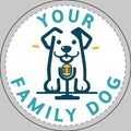 Custom 'Your Family Dog' Round Car Magnet – Personalized Pet Decal