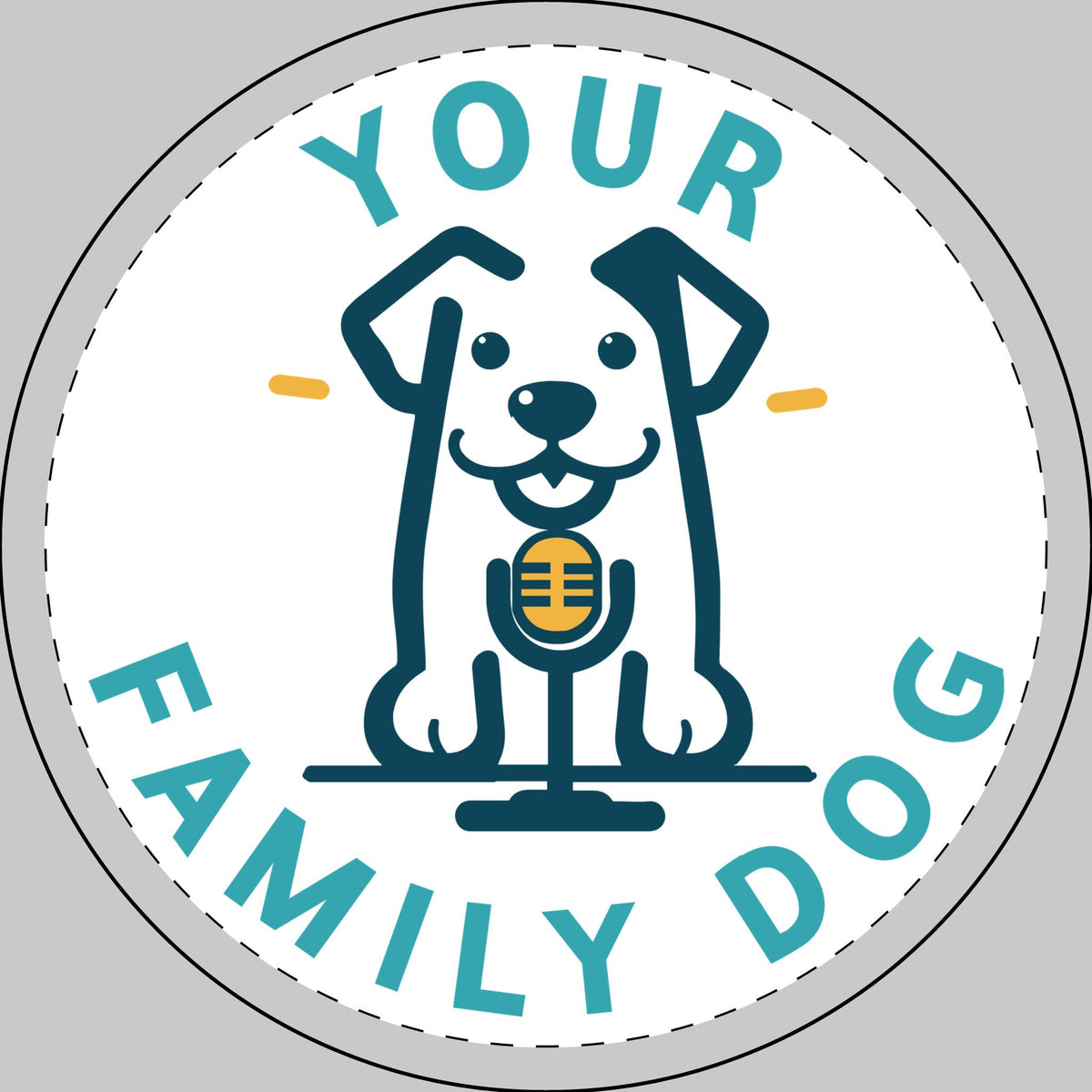 Custom 'Your Family Dog' Round Car Magnet – Personalized Pet Decal