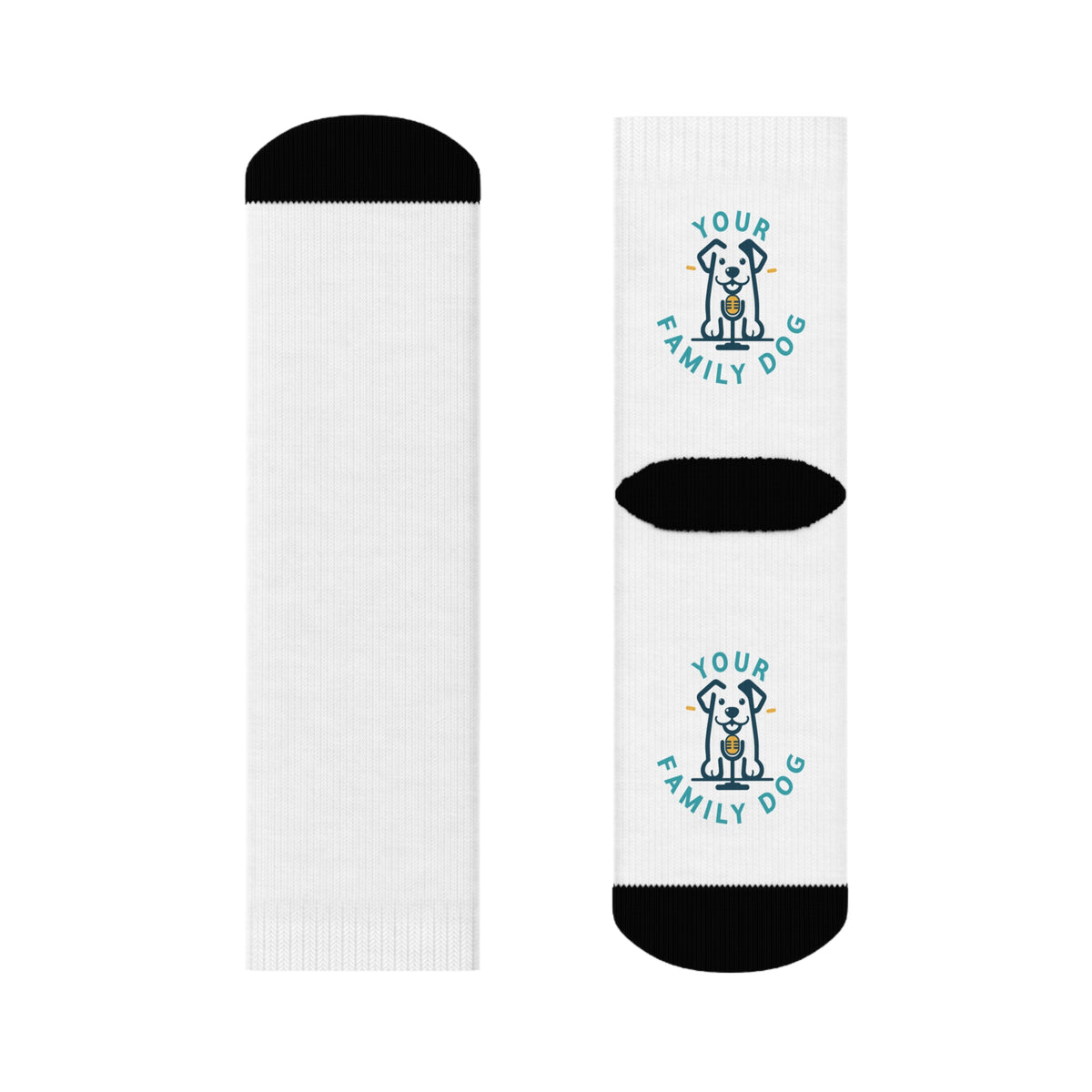 Family Dog Crew Socks — Cute Paw Print Pet Lover Socks
