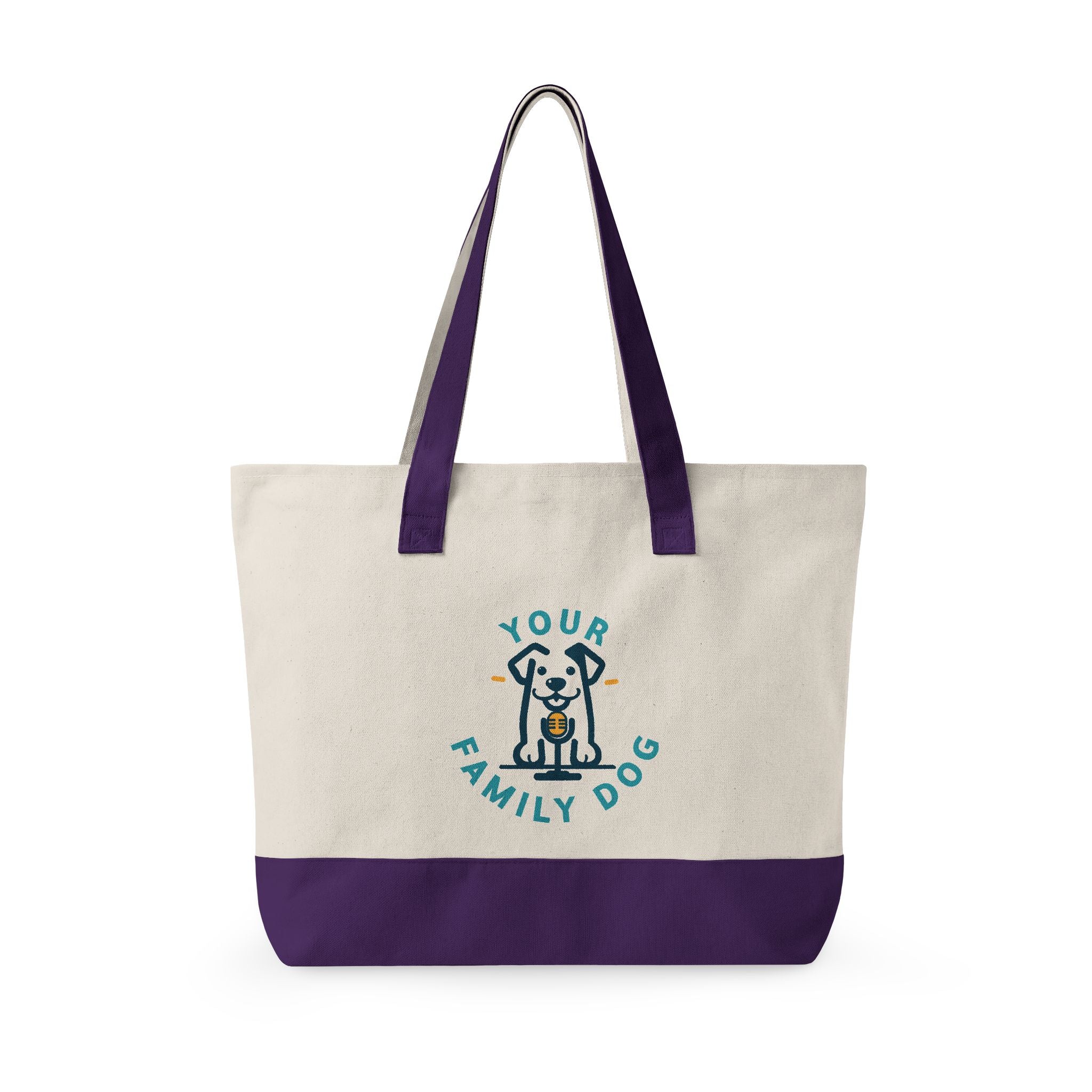 Your Family Dog Podcast Zippered Canvas Tote