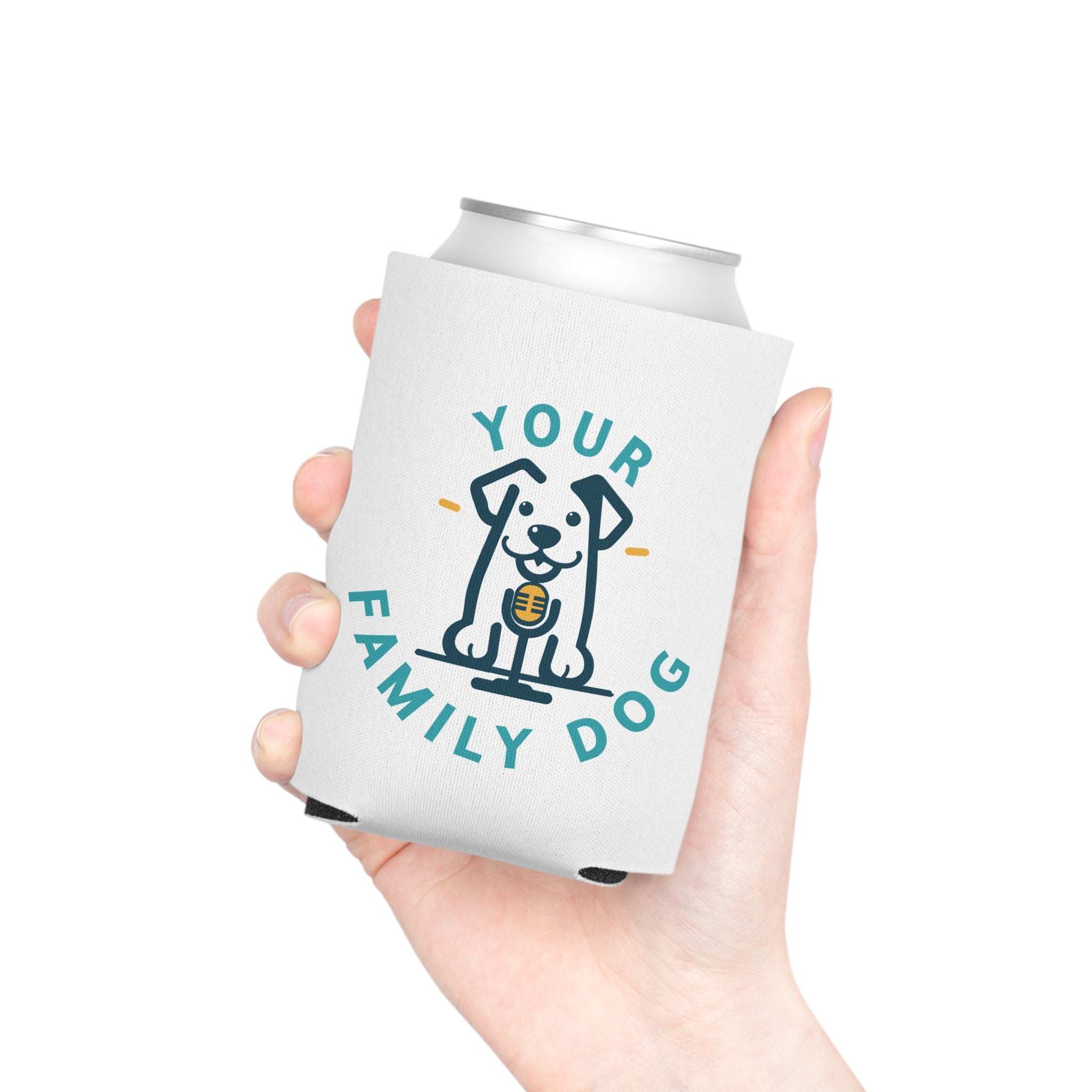 Can Cooler - "Your Family Dog Podcast Logo Can Cooler (Dog Lover Drink Koozie)