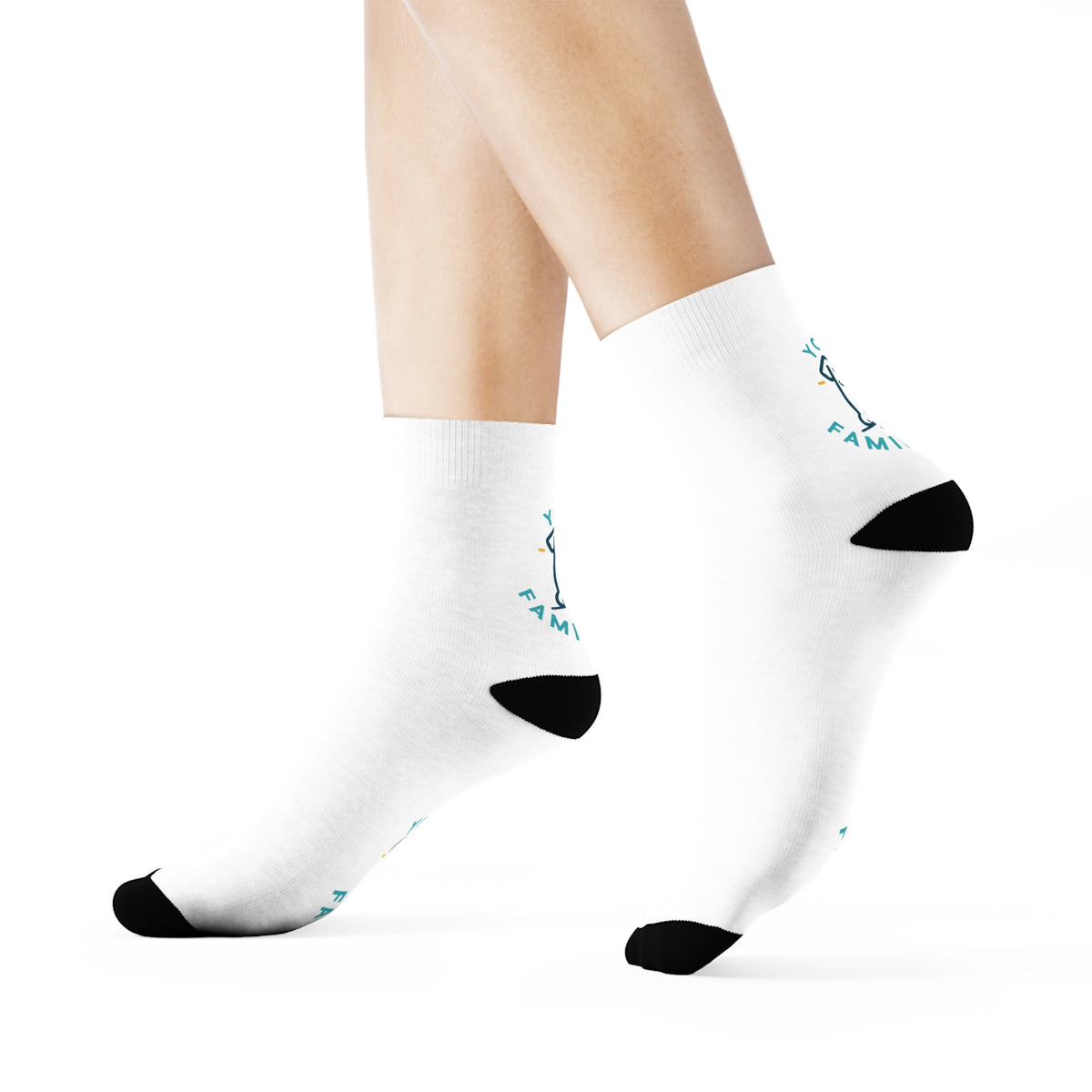 Family Dog Crew Socks — Cute Paw Print Pet Lover Socks