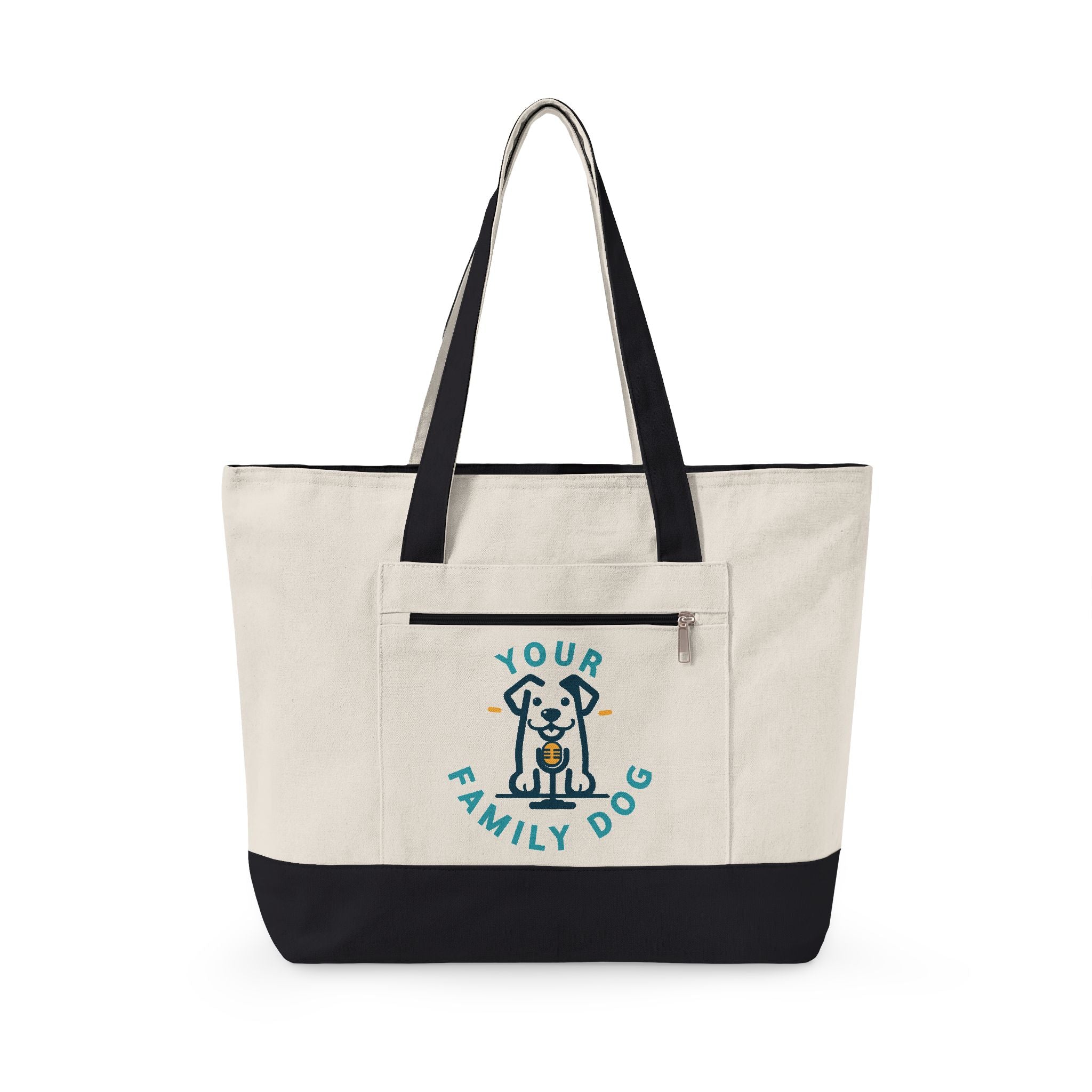 Your Family Dog Podcast Zippered Canvas Tote