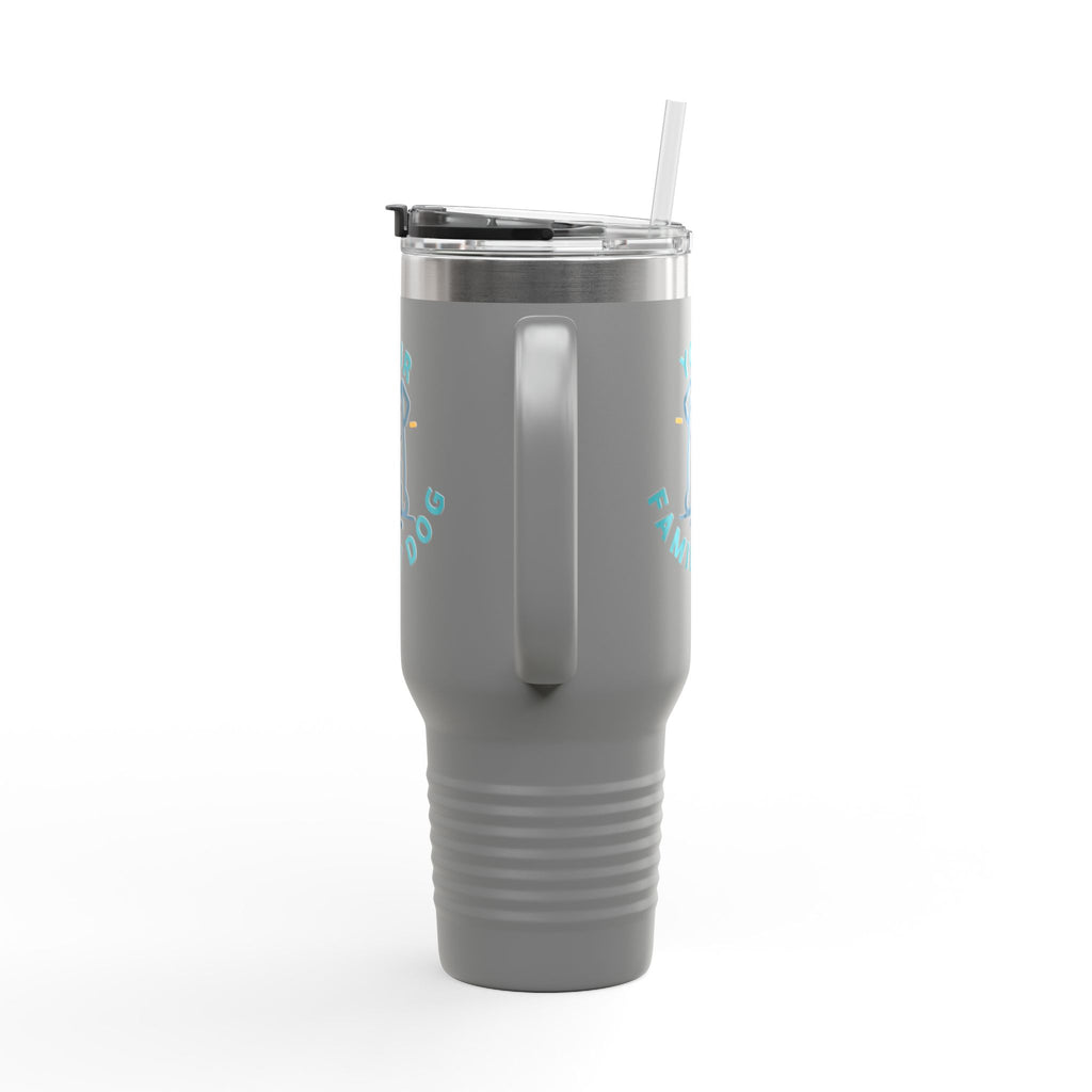 40oz Insulated Travel Mug — Custom 'Your Family Dog' Cute Pet Cartoon Stainless Tumbler
