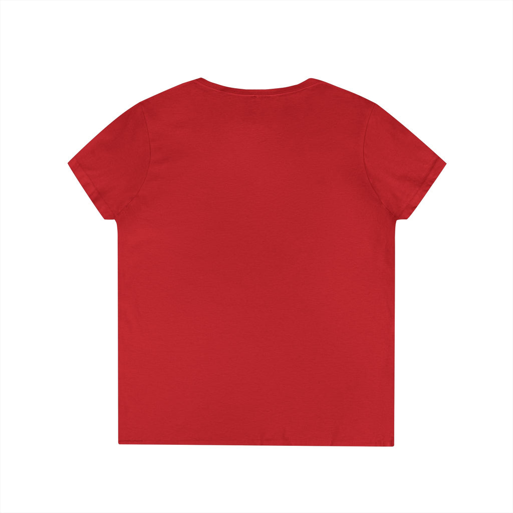 Ladies' V-Neck T-Shirt — "Your Family Dog" Logo Graphic Tee