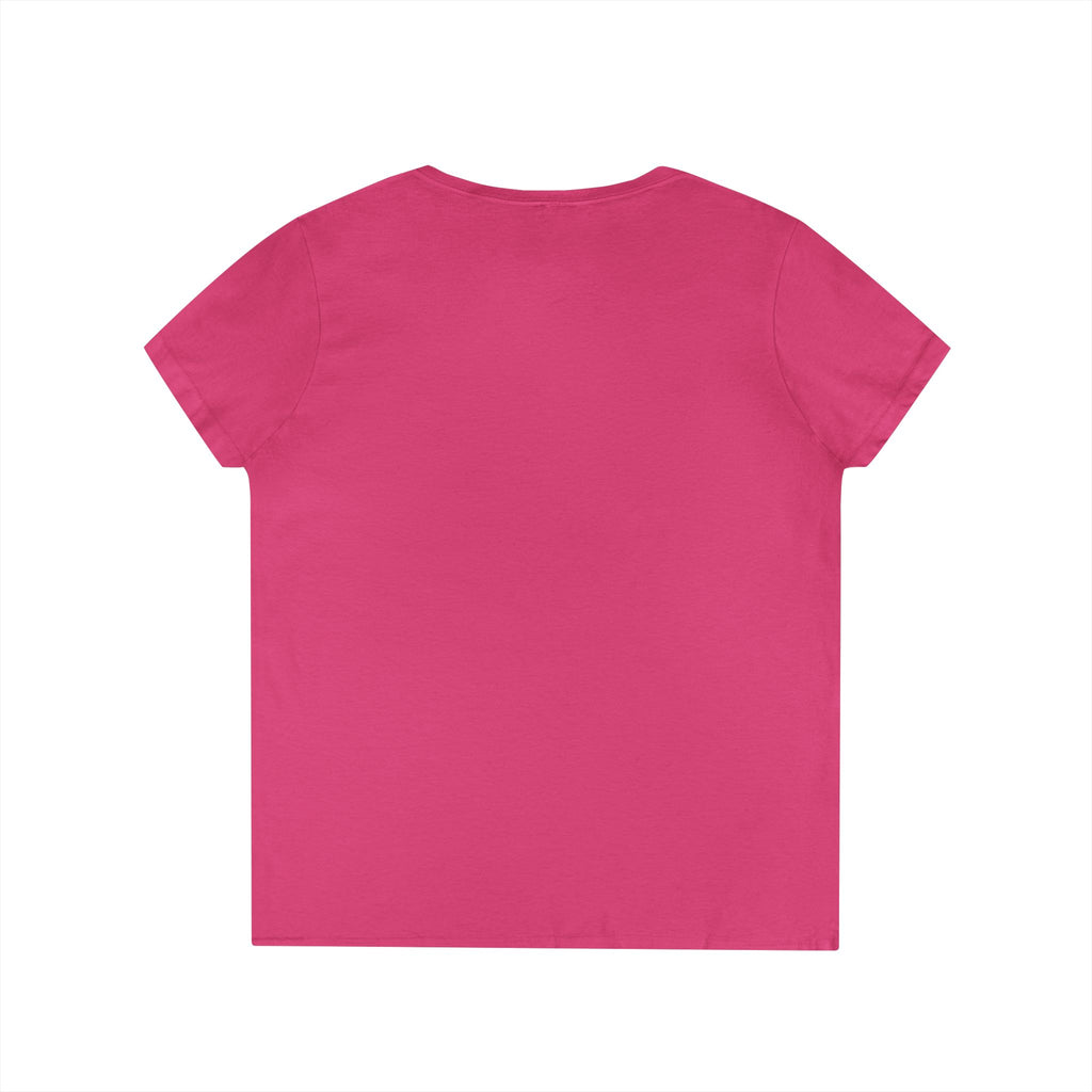 Ladies' V-Neck T-Shirt — "Your Family Dog" Logo Graphic Tee