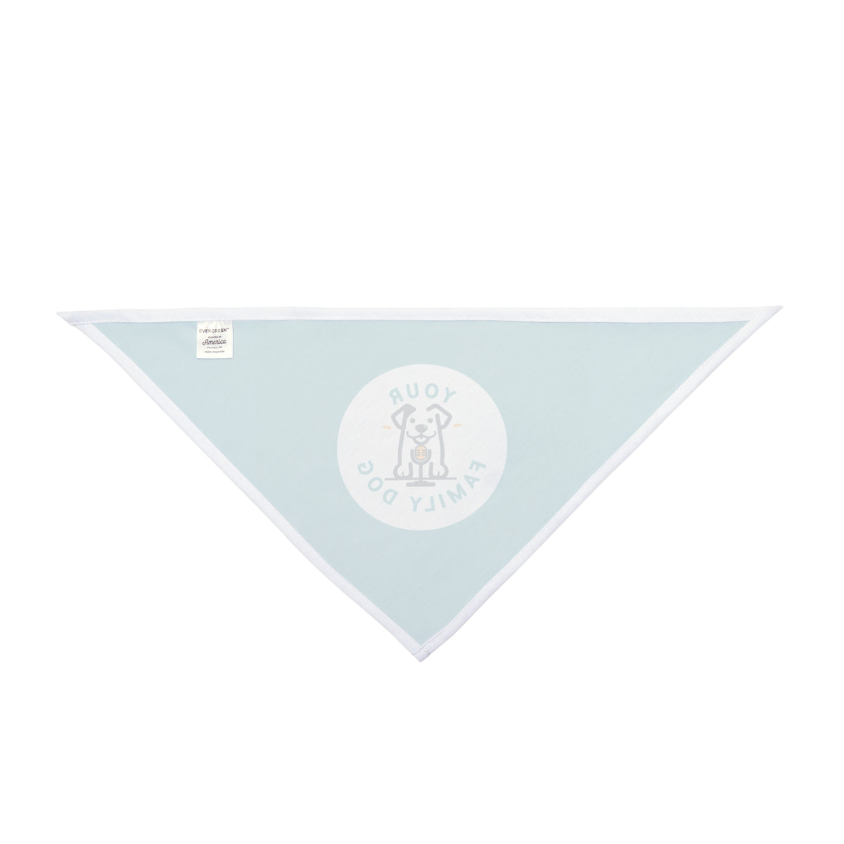 Teal "Your Family Dog" Pet Bandana - Cute Dog Portrait Accessory