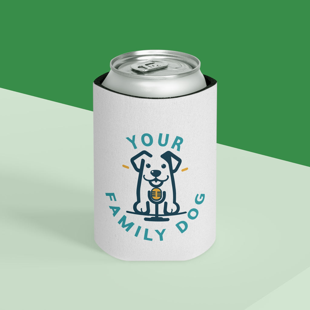 Can Cooler - "Your Family Dog Podcast Logo Can Cooler (Dog Lover Drink Koozie)