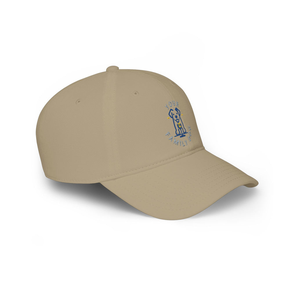 Dog Lover Embroidered Low Profile Baseball Cap – "Your Family Dog"