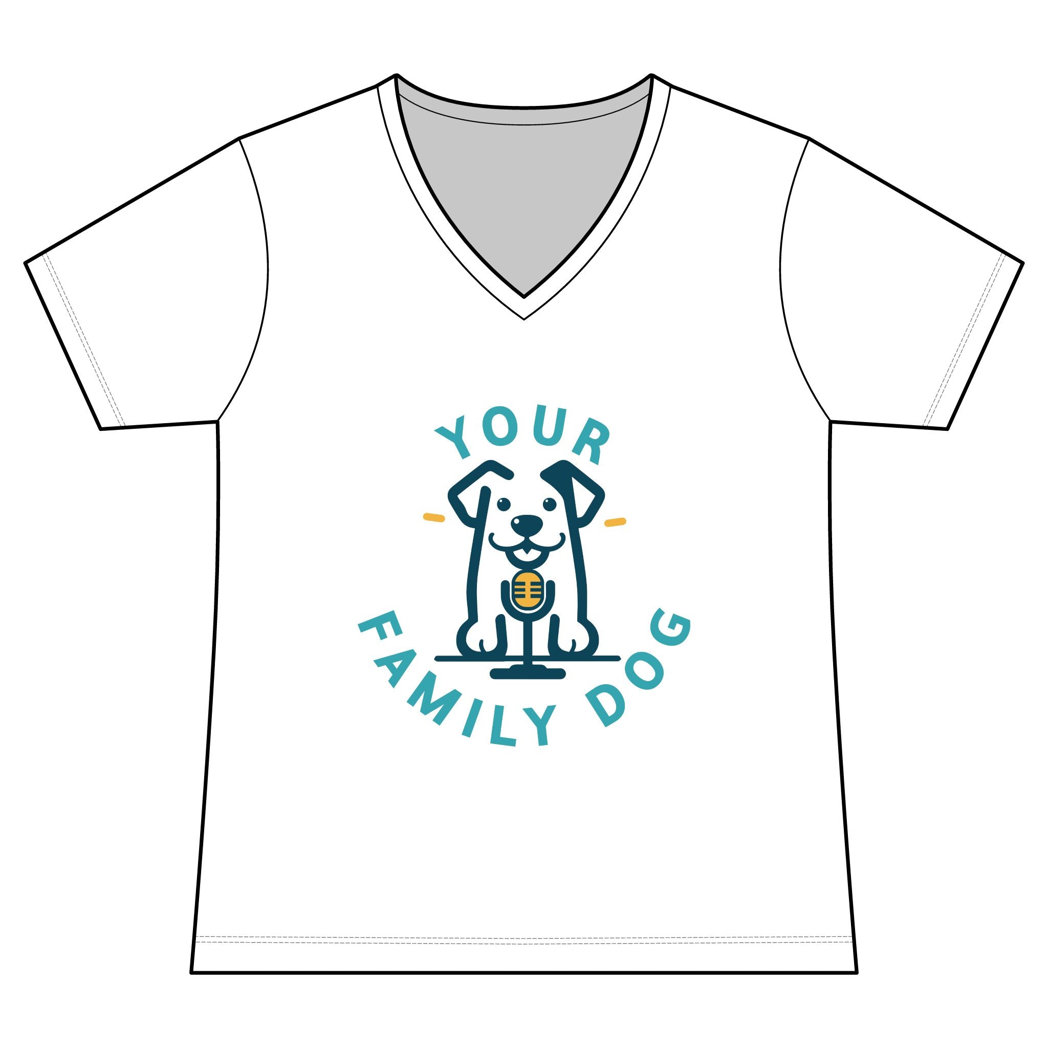 Your Family Dog Podcast Women's V-Neck Tee
