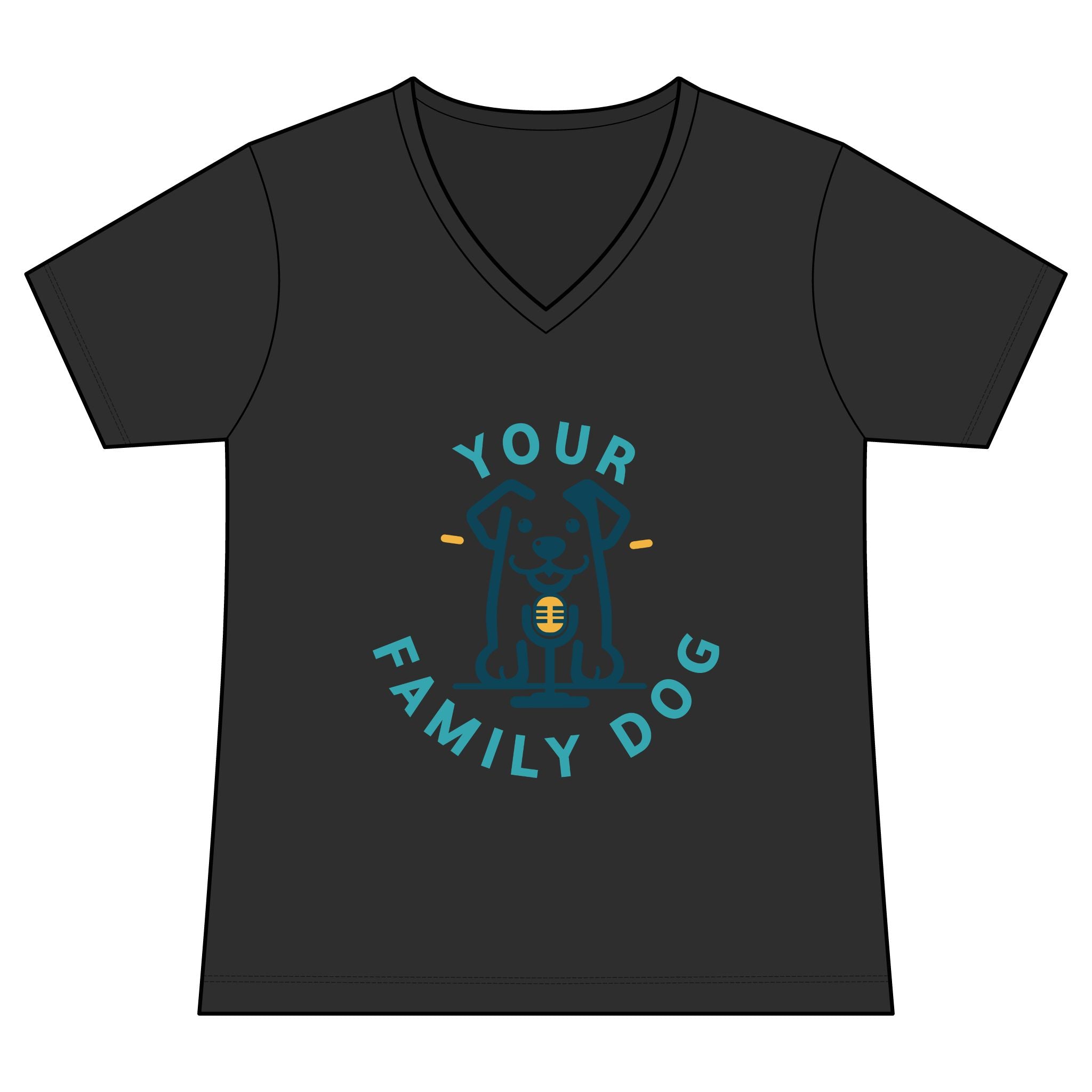 Your Family Dog Podcast Women's V-Neck Tee