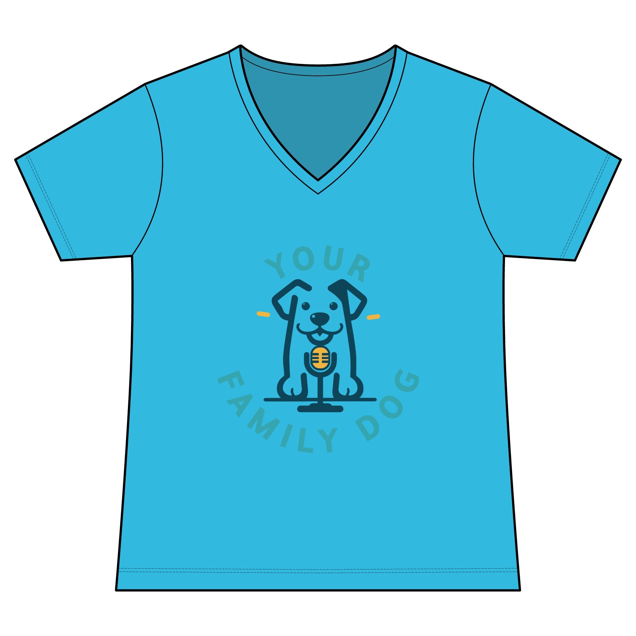 Your Family Dog Podcast Women's V-Neck Tee