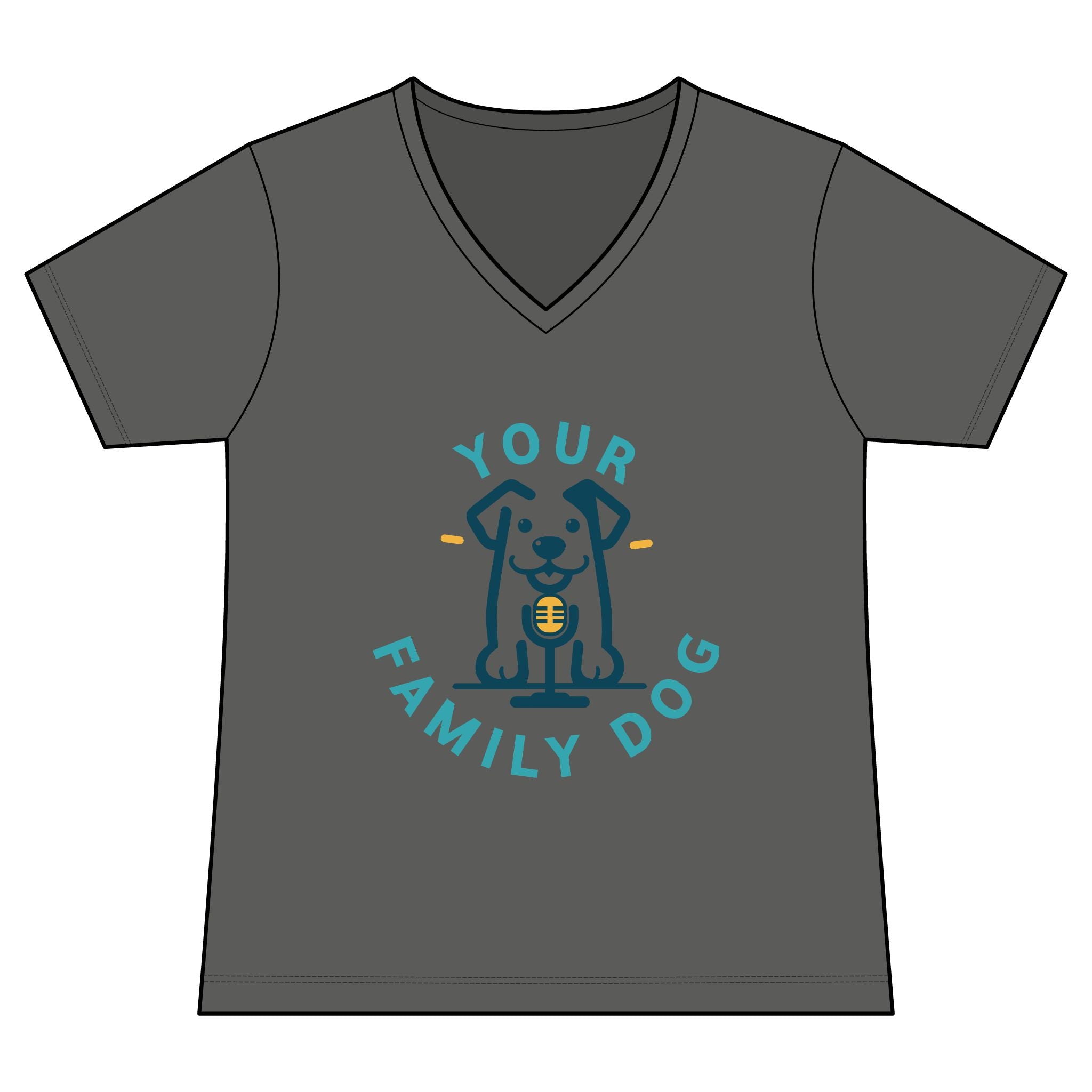 Your Family Dog Podcast Women's V-Neck Tee