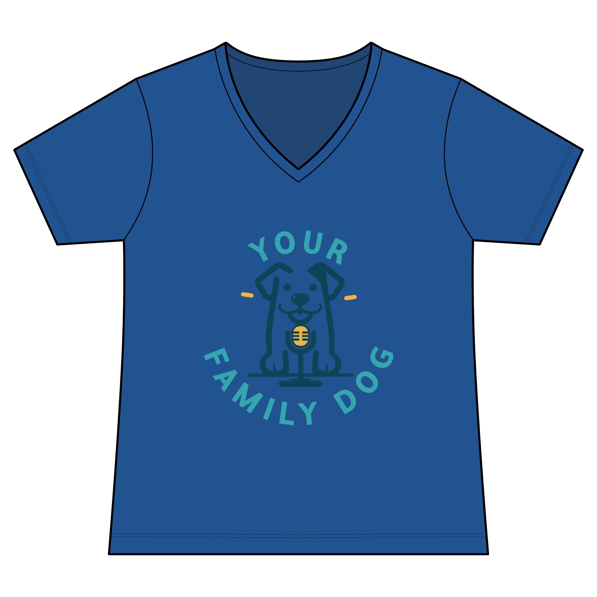 Your Family Dog Podcast Women's V-Neck Tee