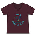 Your Family Dog Podcast Women's V-Neck Tee