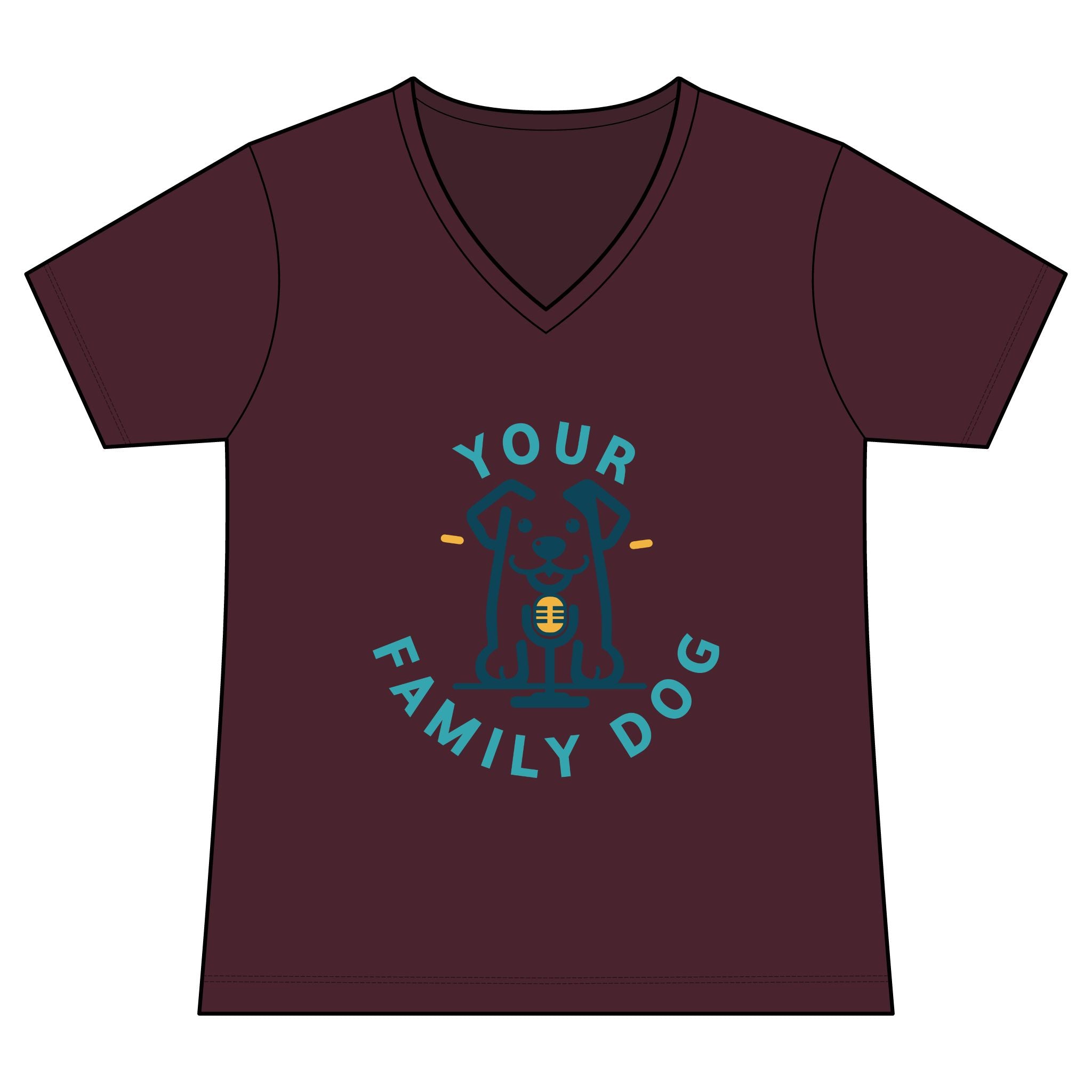 Your Family Dog Podcast Women's V-Neck Tee