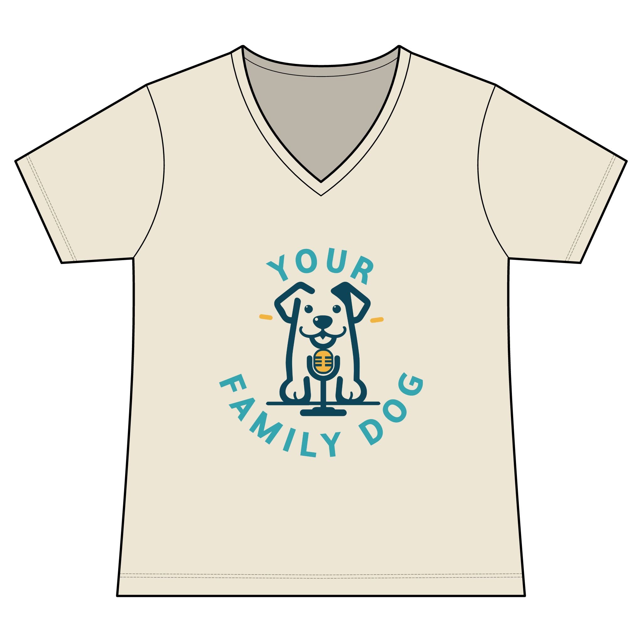 Your Family Dog Podcast Women's V-Neck Tee