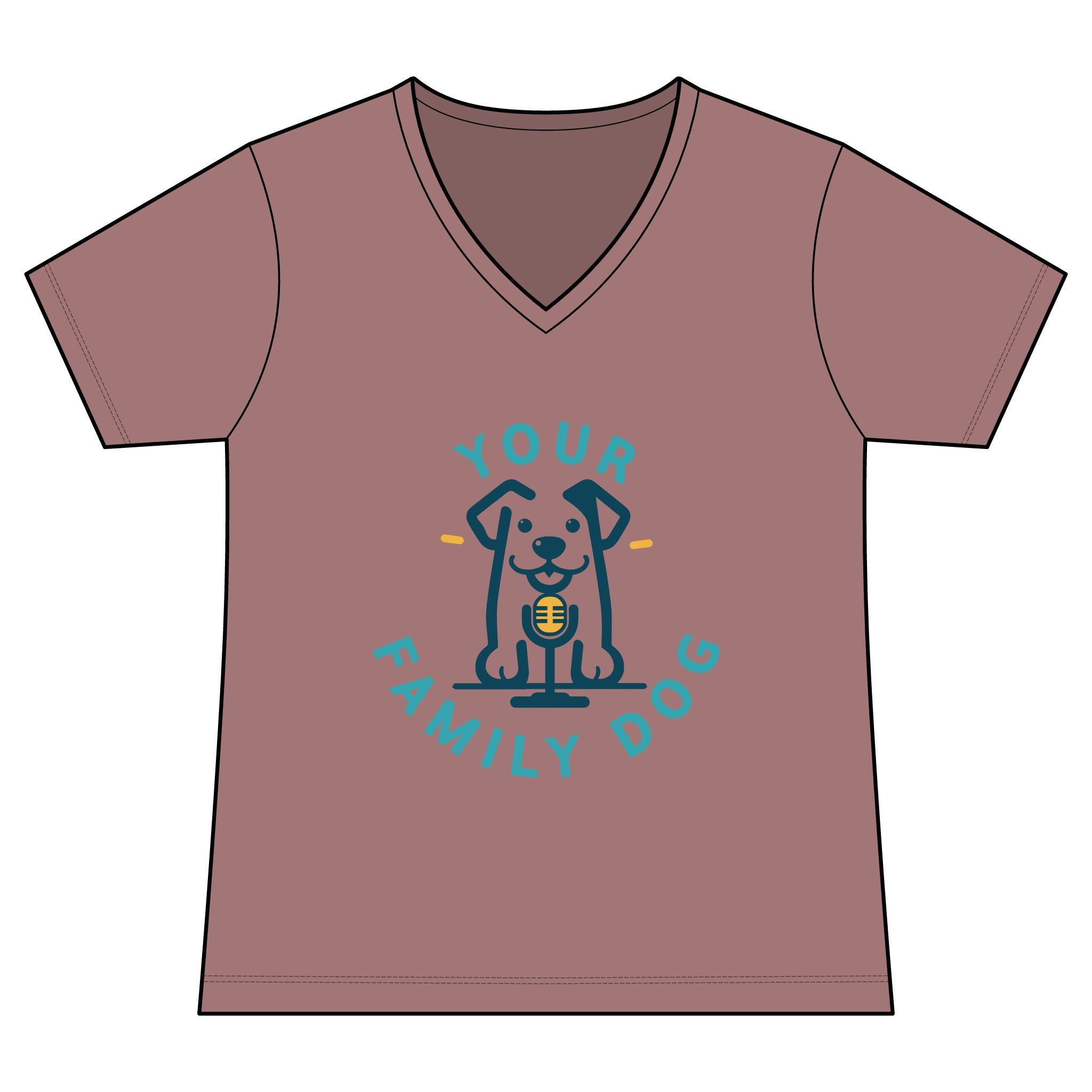 Your Family Dog Podcast Women's V-Neck Tee