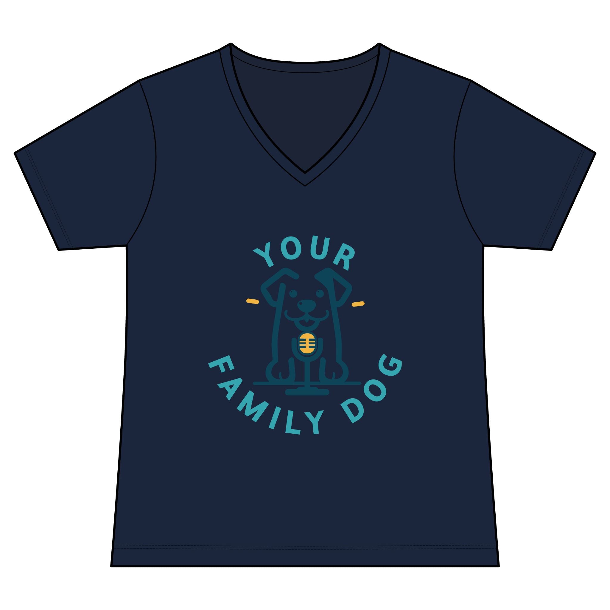 Your Family Dog Podcast Women's V-Neck Tee