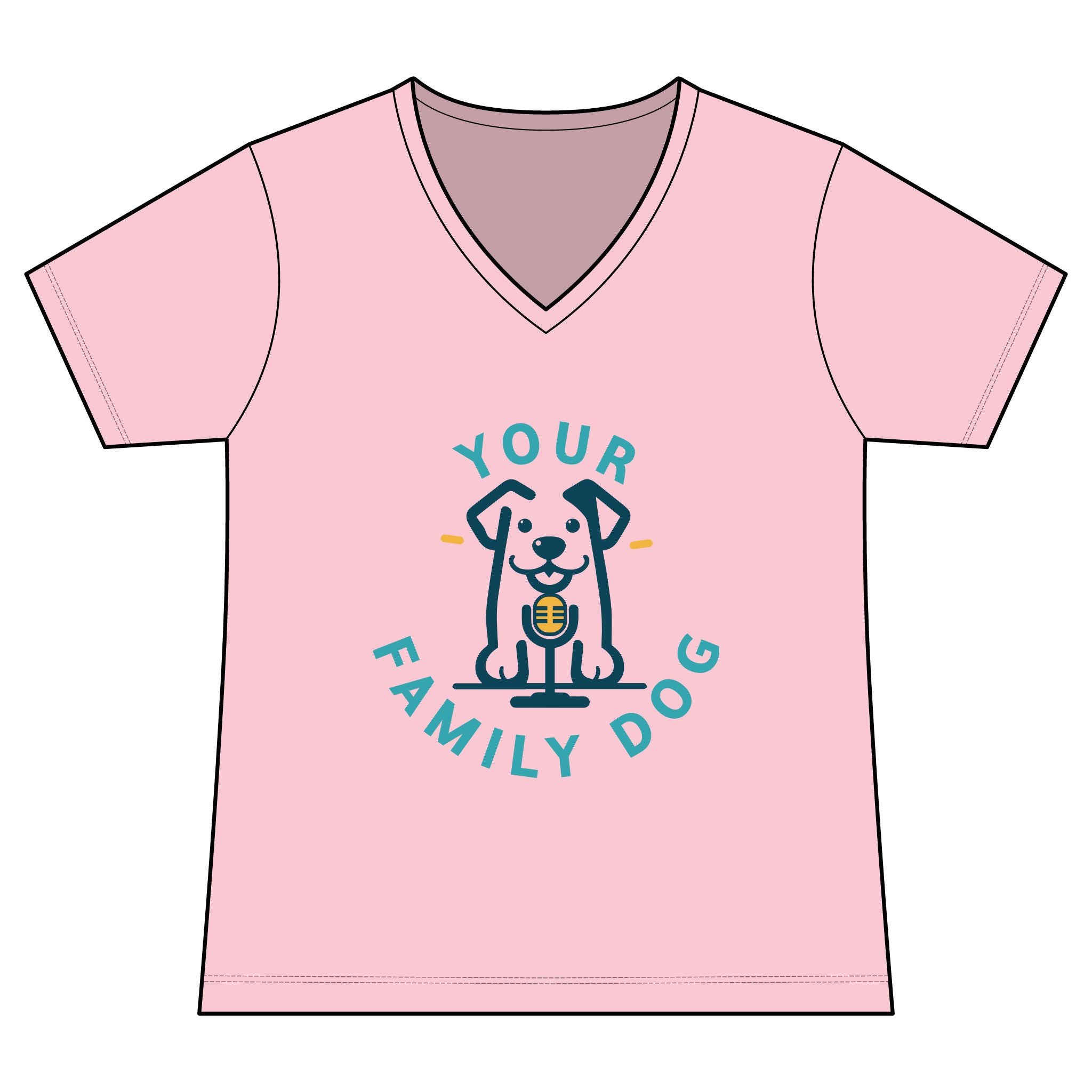 Your Family Dog Podcast Women's V-Neck Tee