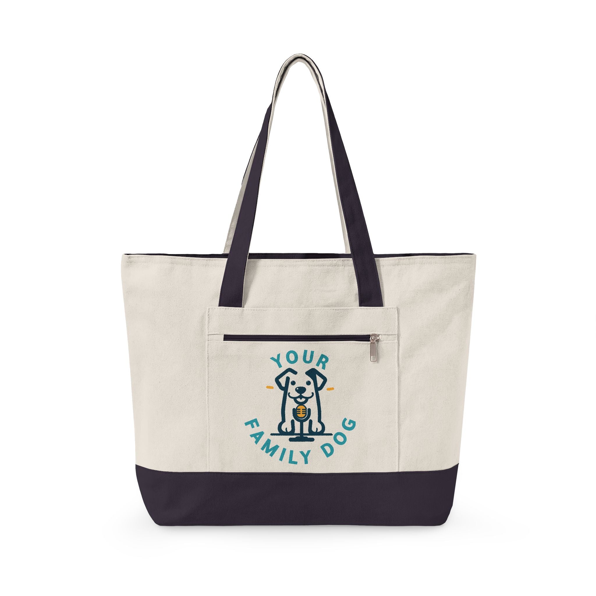 Your Family Dog Podcast Zippered Canvas Tote