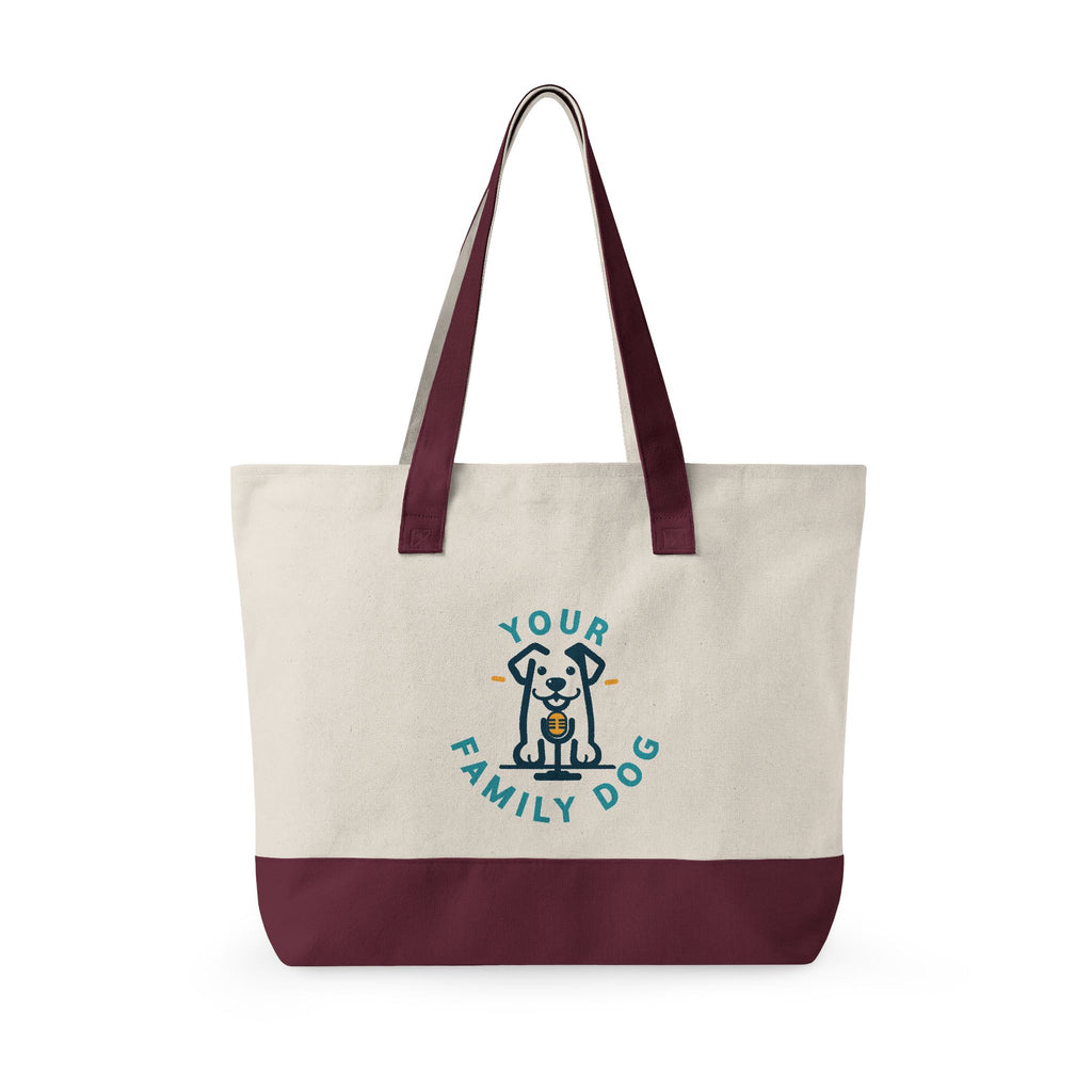 Your Family Dog Podcast Zippered Canvas Tote