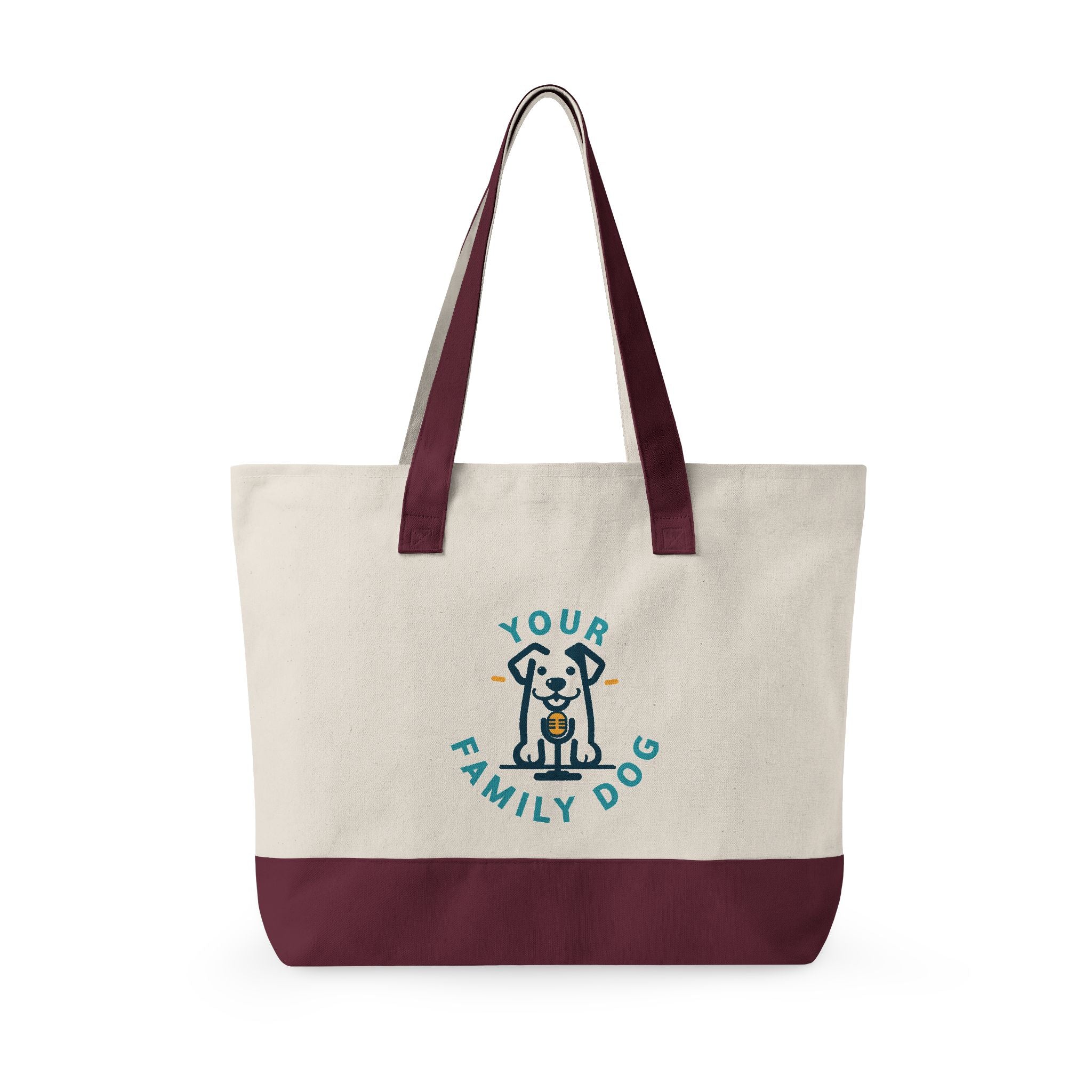 Your Family Dog Podcast Zippered Canvas Tote