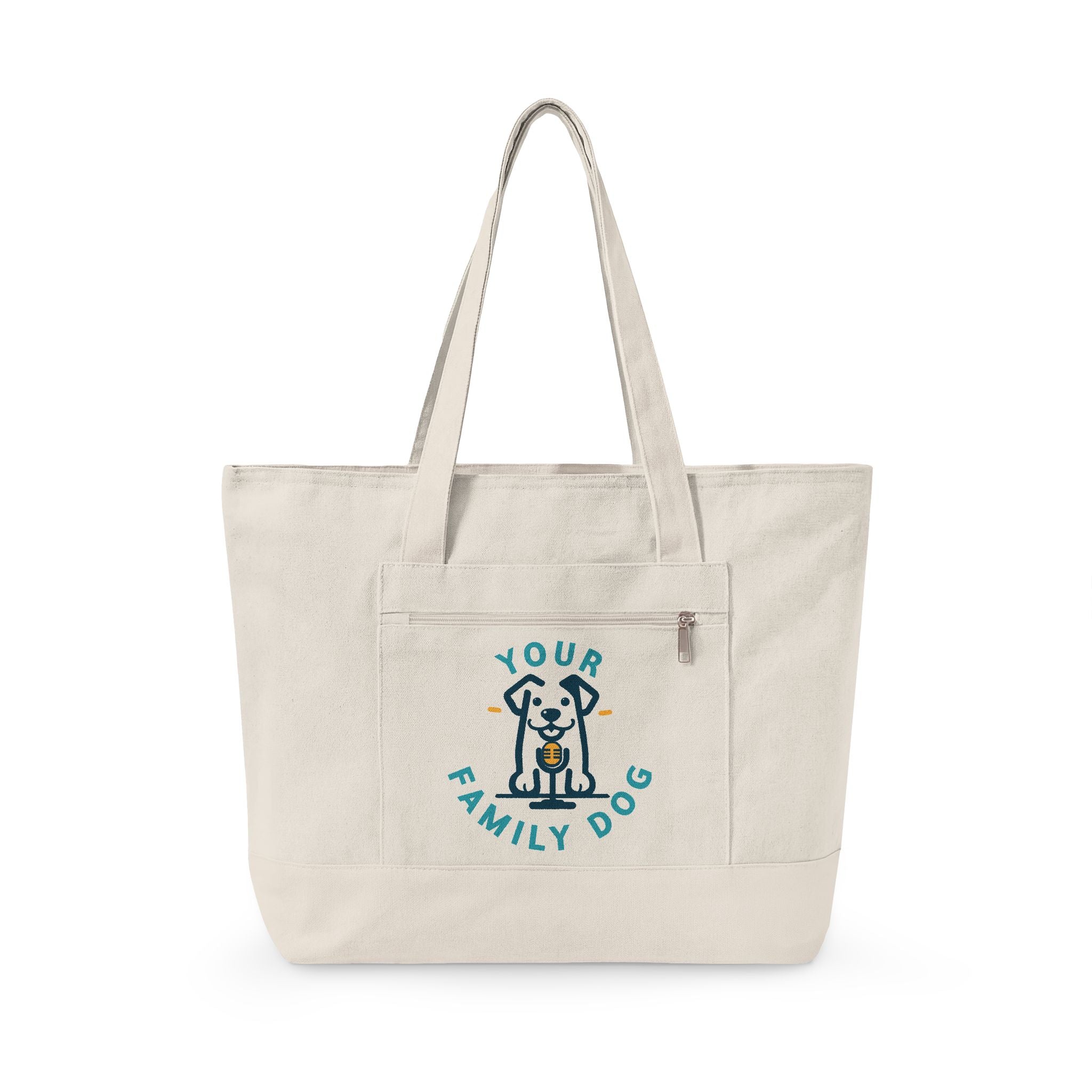Your Family Dog Podcast Zippered Canvas Tote