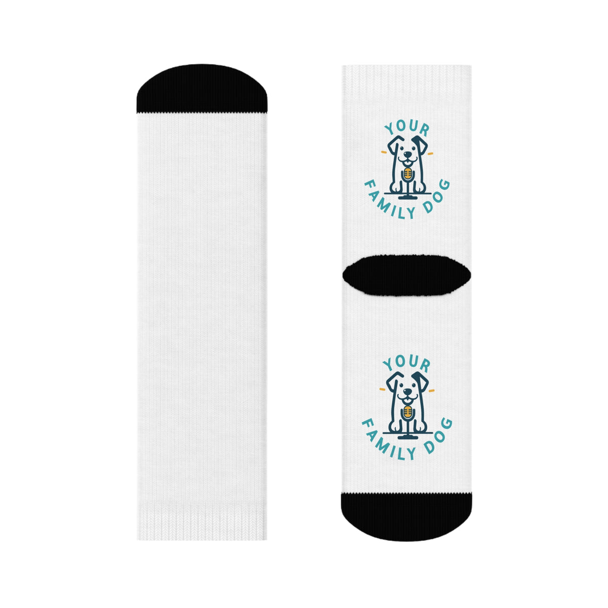 Family Dog Crew Socks — Cute Paw Print Pet Lover Socks