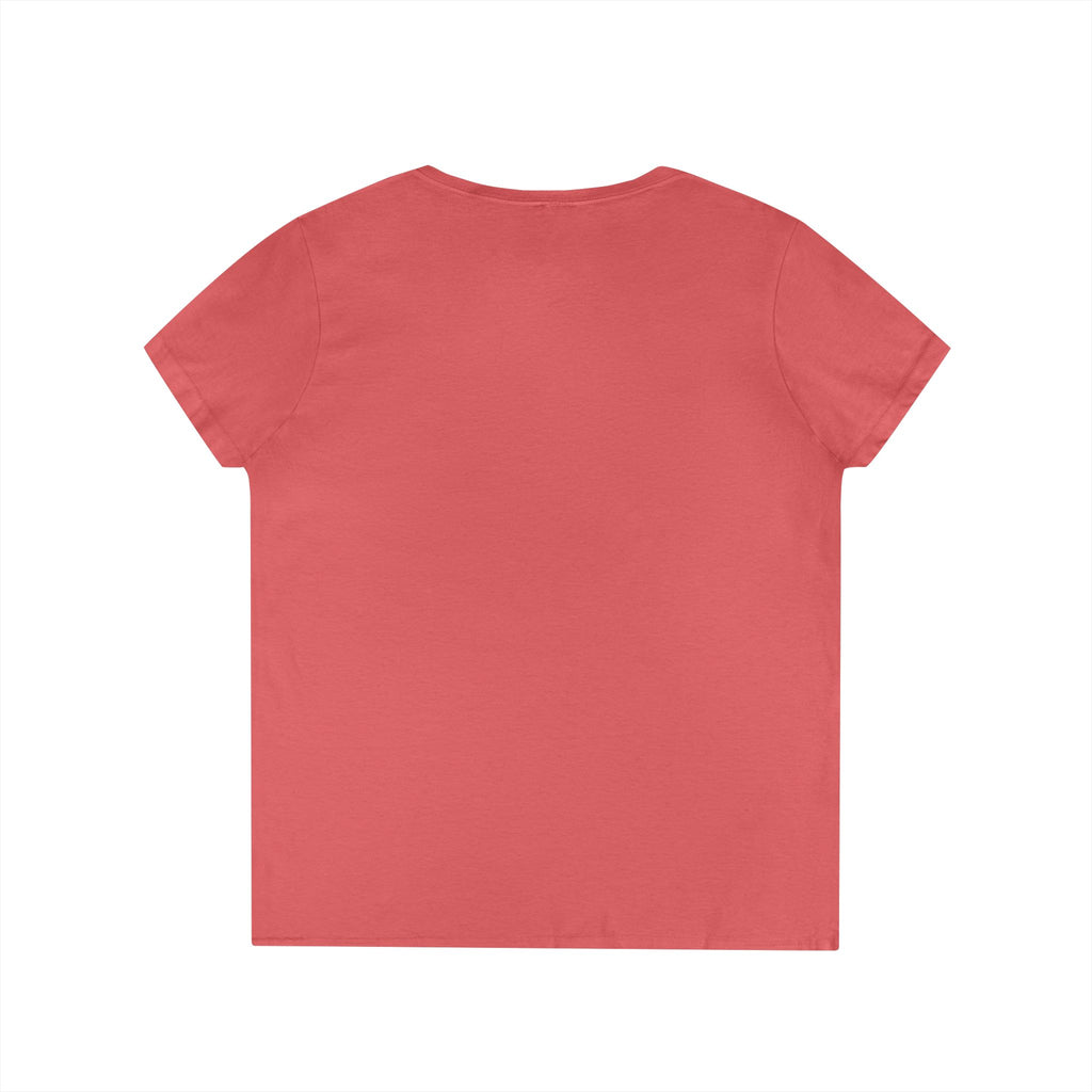 Ladies' V-Neck T-Shirt — "Your Family Dog" Logo Graphic Tee