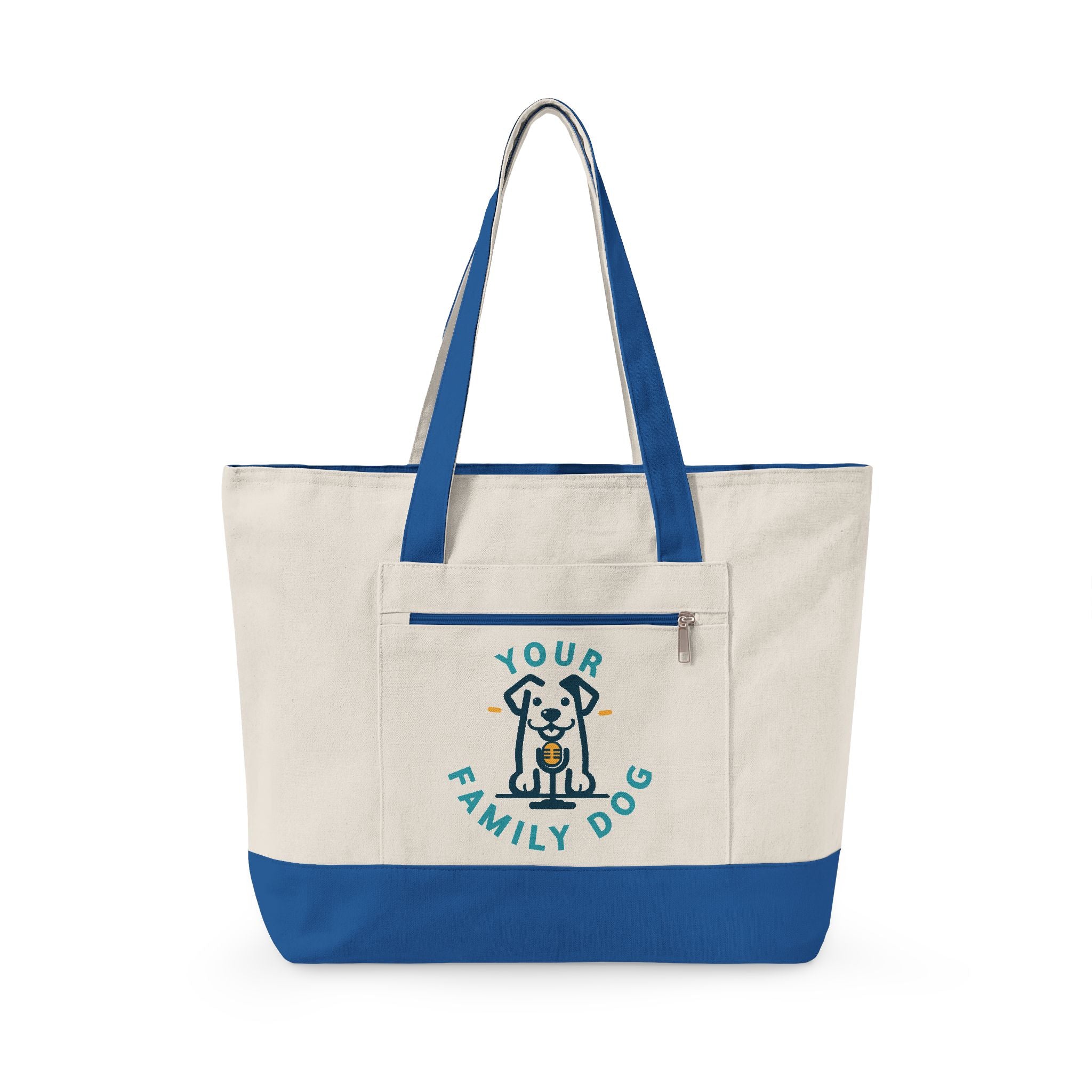 Your Family Dog Podcast Zippered Canvas Tote
