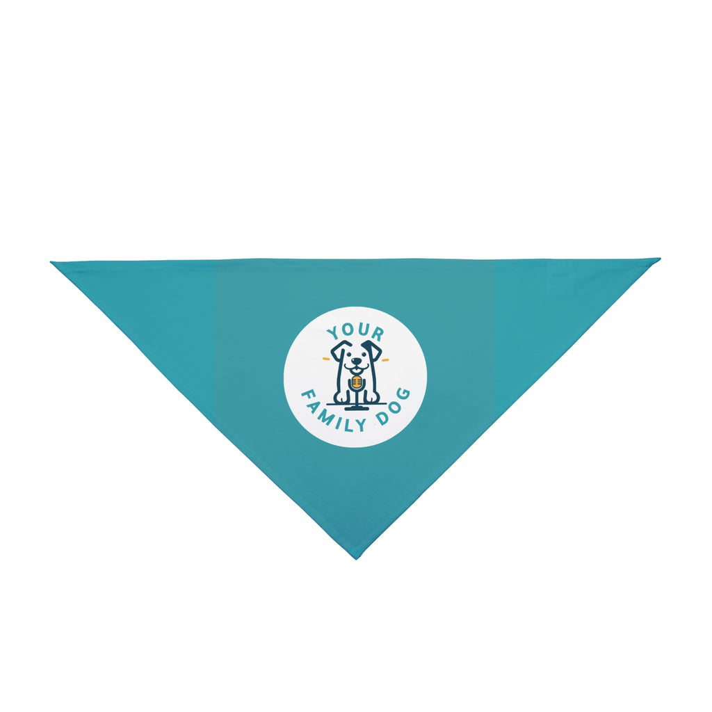 Teal "Your Family Dog" Pet Bandana - Cute Dog Portrait Accessory